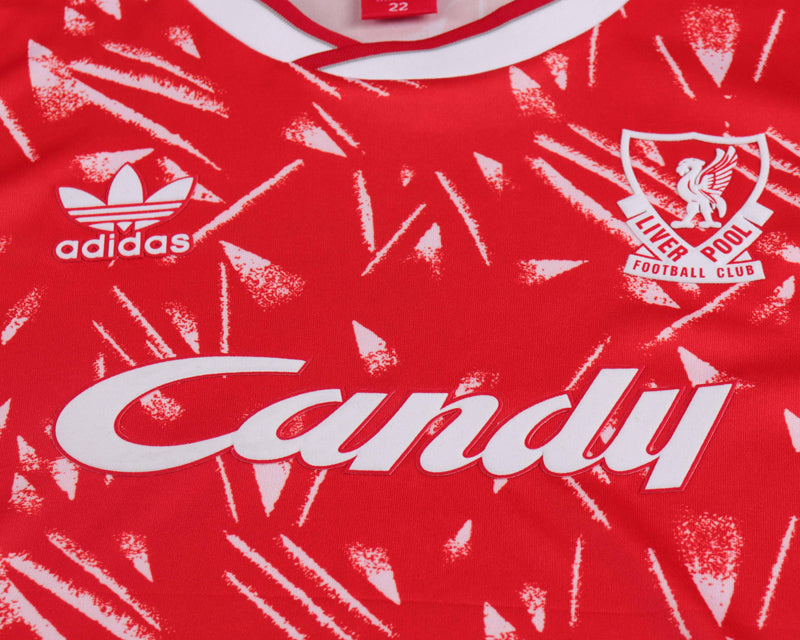 1989-1991 LIV Home Kids Retro Soccer Jersey