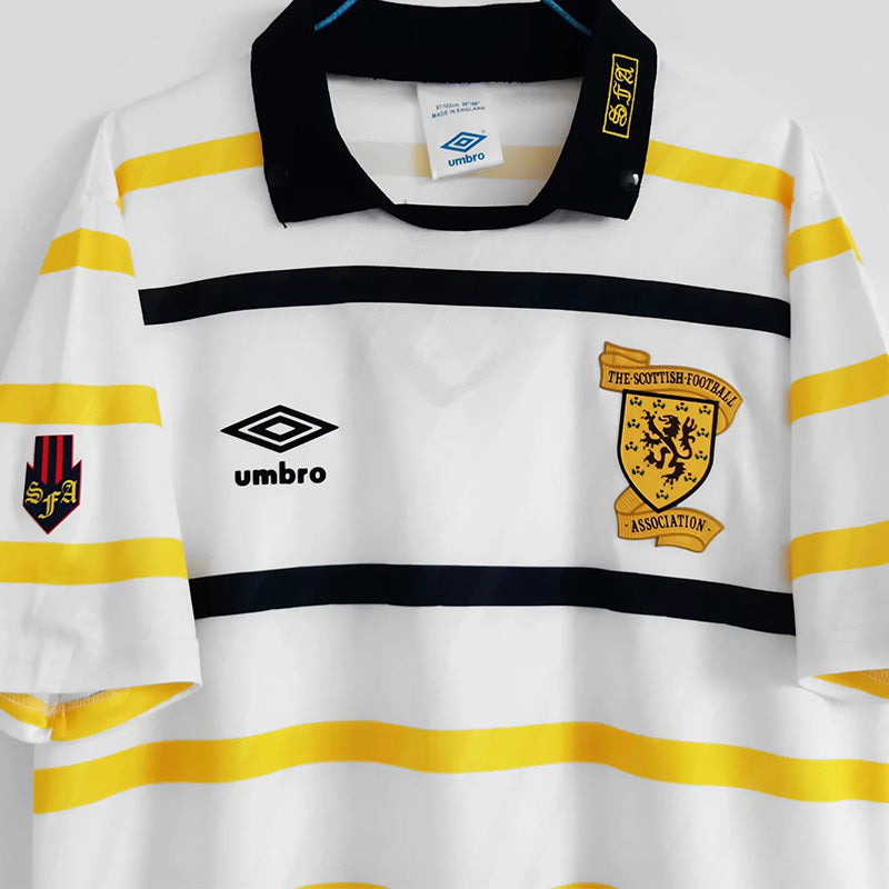 1988-1991 Scotland Yellow White Retro Soccer Jersey